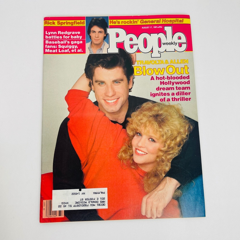 People Weekly Magazine August 17 1981 John Travolta Nancy Allen Blow Out Good